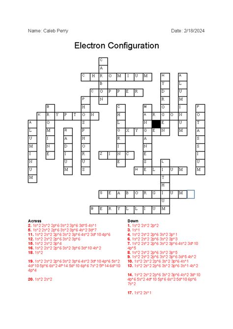Stable electron configurations NYT Crossword.